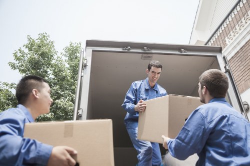 Customer moving items safely through storage access
